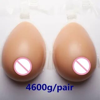 Crossdresser Silicone Breast 4600g/pair False Breast Form Adhesive Fake Bre...
