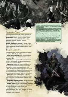 DnD 5e Homebrew - Shadar-Kai race by moowl Dungeons and drag