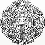 mayan calendar face outline - Google Search Aztec art, Aztec