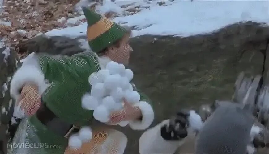 Elf Snowball Fight Gif - Garotas Decristos2