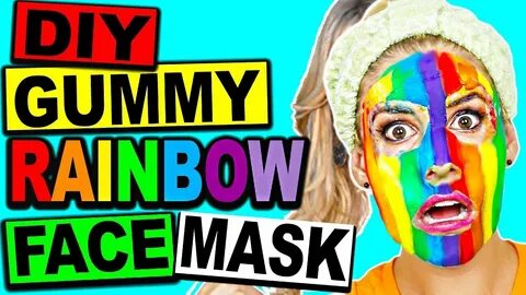 DIY GUMMY EDIBLE RAINBOW FACE MASK!! - YouTube