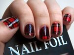 Red Plaid Nail Polish Strips Plaid nails, Michelle nails, Na