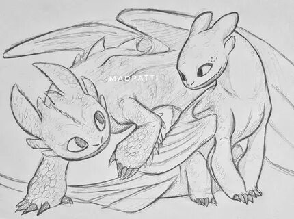 Toothless And Light Fury Drawing - Howto Draw