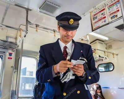 Transporte., Japonés, Hombre, Traje., Ferrocarril - Foto edi