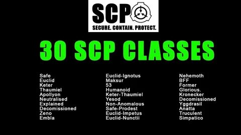 SCP Classes (The known and unknown) 1-30 - YouTube
