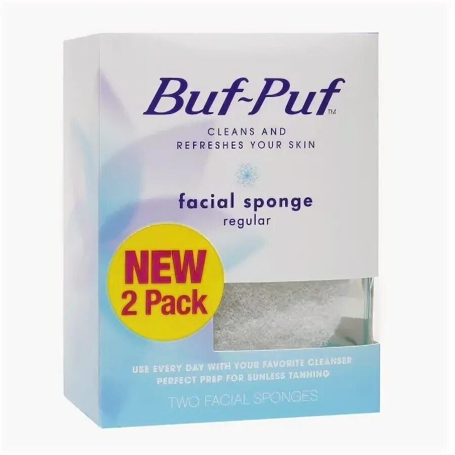 UPC 051131208360 - Buf-Puf 3m Facial Sponges, Regular, 2 Cou