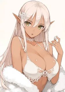 Safebooru - 1girl :o bare shoulders bra breasts choker cleav