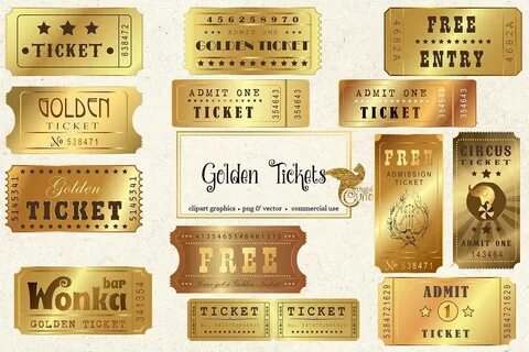 Golden Tickets Vector Clipart #receive# projects# high# tick