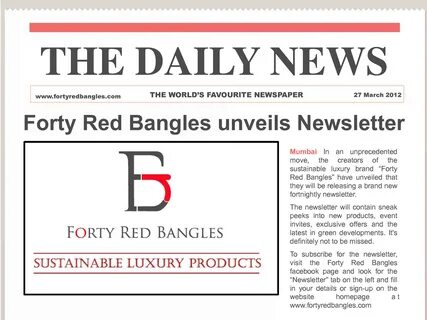 Breaking News! Forty Red Bangles