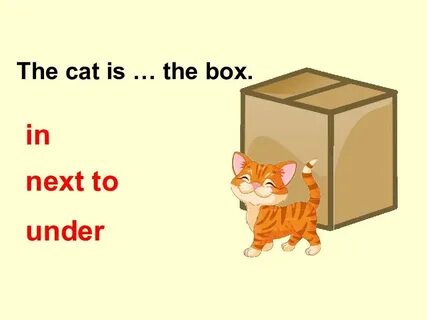 PREPOSITIONS OF PLACE(on, in, under, next to) - презентация 