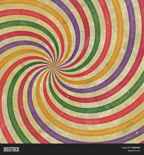60's 70's Groovy Retro Swirl Funky Wild Spiral Rays Stock Ph