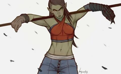 DnD OC Half-orc fighter - ASH II by hexxartDA on DeviantArt 