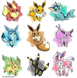 eevee pokemon eeveelutions image by @mikumikuhatsunecv01