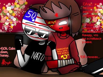 USA and USSR #countryhumans #ussrame #ameussr Милые рисунки,
