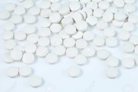 White Pills On White Background. Stock Photo, Picture And Ro