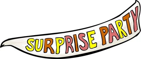 Surprise Party Banner - Suprise Party Clipart - Full Size Cl