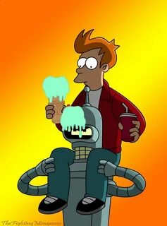 Fry & Bender, Futurama Cartoon art, Cool wallpaper, Hallowee