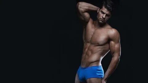 Muscular Hunk in Blue Calvin Klein Briefs - Gallery of Men