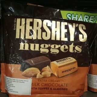 Hershey Nuggets Extra Creamy Milk Chocolate With Toffee & Al