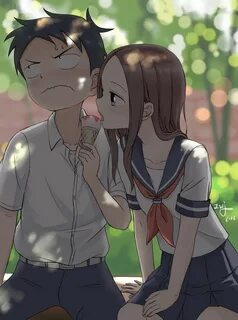 Nishikata and Takagi - Karakai Shobu no Takagi-san - QooApp 