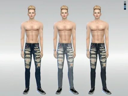 The Sims Resource - Hermann Ripped Jeans