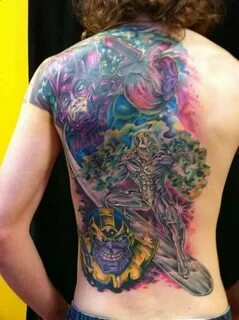 Surf Tattoo Designs Galactus and Silver Surfer tattoo Surfer