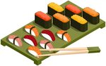 Rotate & Resize Tool: Sushi rolls png