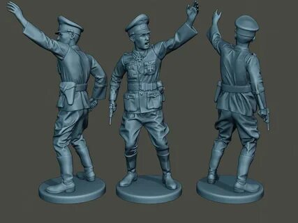 german officers ww2 g5 pack1 3D Print Models in Monsters & C