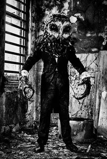 Owl Man Demon Creepy pictures, Weird vintage, Scary owl