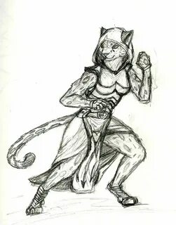 Tabaxi Monk by @akandamador Fantasy character design, Furry 