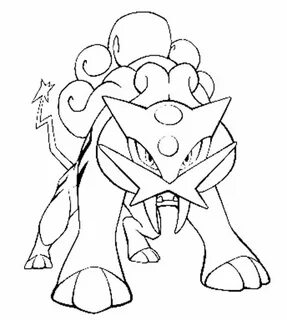 Legendary Pokemon Raikou Coloring Pages Pokemon coloring pag