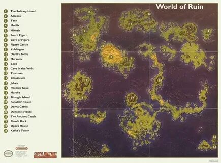 Final Fantasy 6 / VI / FF6 - World Maps Final fantasy, Final