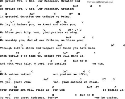 Top 500 Hymn: We Praise You, O God, Our Redeemer, Creator - 