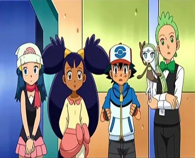 Dawn, Iris, Ash Ketchum, Meloetta & Cilan Pokemon personajes