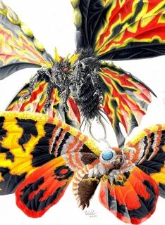 Battra and Mothra Godzilla Amino