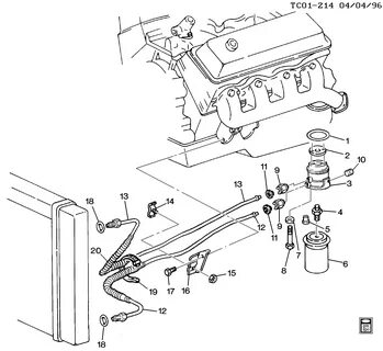 GMC C1500 PICKUP SIERRA 2WD - C ENGINE OIL COOLER LINES (L03