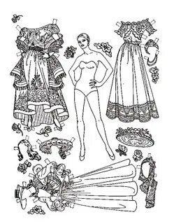 Lovely Latin Paper Dress Doll Coloring Pages : Coloring Sky 
