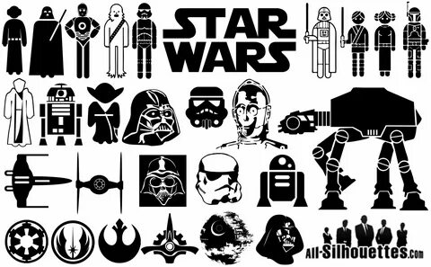 Star wars silhouette, Star wars symbols, Star wars