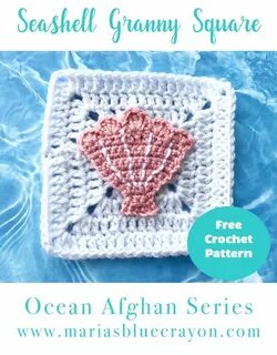 Crochet Seashell Applique and Granny Square Free Crochet Pat