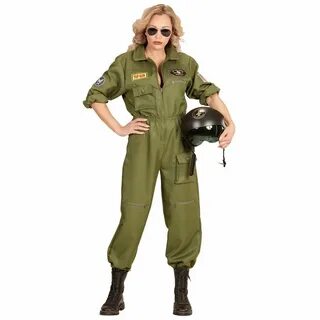Army Kampfpilotin Kostüm für Damen Piloten kostüm damen, Kos