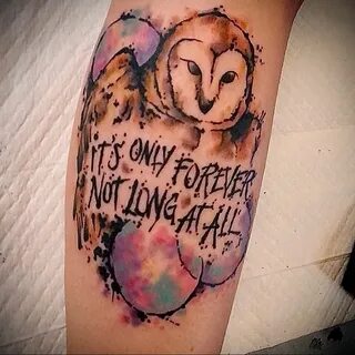 цветной рисунок татуировки с совой 15.02.2021 № 0293 - owl t