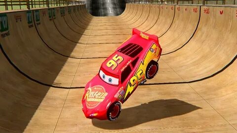 GTA Rayo Lightning McQueen Mega Ramp Crash Testing - YouTube