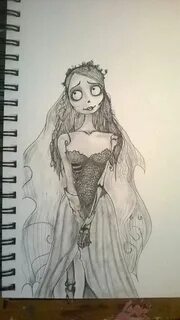 The Corpse Bride drawing Tim burton art style, Art inspirati
