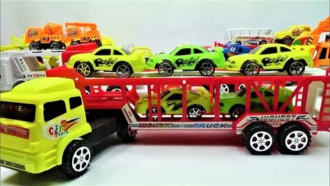 Mother truck transport super car Truck toys and car toys for
