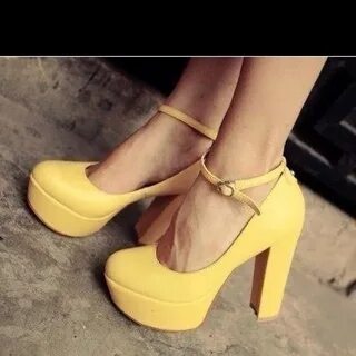 yellow heel Yellow high heels, Heels, Yellow heels