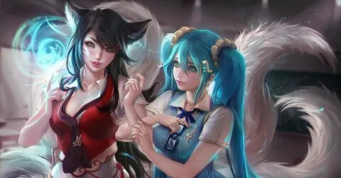 Ahri Sona school days Пикабу