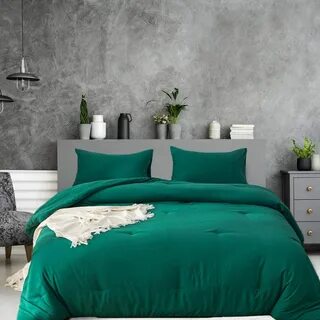 SALENEW very popular! Jumeey Dark Green Comforter Queen Fu E