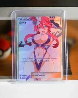 Купить Pokemon Custom FULL ART Skyla Trainer - Handmade на А