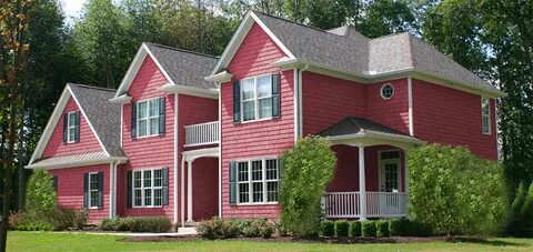 Sunset Blush Cedar Vinyl Shake Siding - Factory Direct Sidin