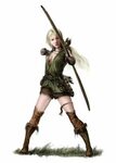 Female Elf Archer Ranger or Hunter - Pathfinder PFRPG DND D&